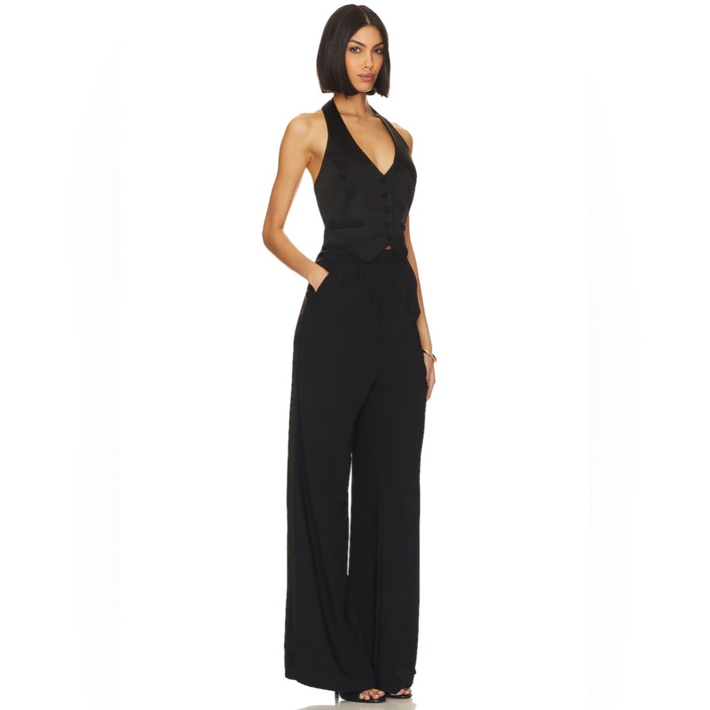 Amanda Uprichard Isadore Satin Jumpsuit - Picture 4 of 5